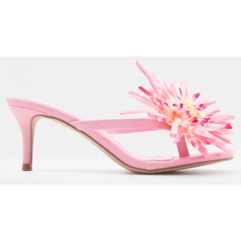 mules με διακοσμητικό λουλούδι - ροζ σε προσφορά