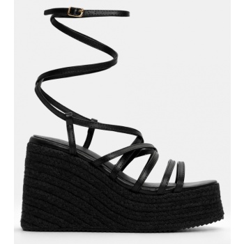 πλατφόρμες εσπαντρίγιες lace up - μαύρο σε προσφορά