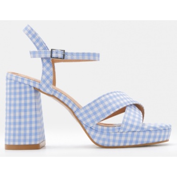 πέδιλα με χιαστί λουράκια - γαλάζιο σε προσφορά