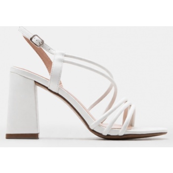 πέδιλα με πολλαπλά λουράκια - λευκό σε προσφορά