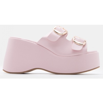 πλατφόρμες με διπλές τόκες - ροζ σε προσφορά