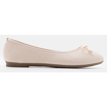μπαλαρίνες με διακοσμητικό φιόγκο - μπεζ σε προσφορά