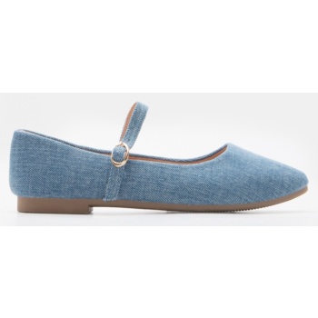 γοβάκια με λουράκι & τόκα - denim σε προσφορά