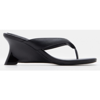 mules wedge μονόχρωμες - μαύρο σε προσφορά