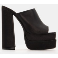  mules με διπλή φιάπα - μαύρο