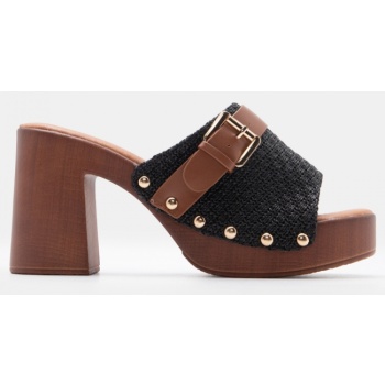 clogs με φαρδιά φάσα & διακοσμητικό σε προσφορά