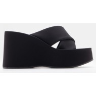  πλατφόρμες με χιαστί λουράκια - μαύρο