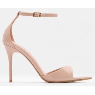  luigi design - πέδιλα μυτερά με μπαρέτα - μπεζ