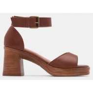  πλατφόρμες με φάσα & μπαρέτα - κάμελ