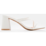  luigi design - mules με λουράκια - λευκό