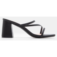  luigi design - mules με λουράκια - μαύρο