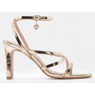  luigi design - πέδιλα με λουράκια & χιαστί μπαρέτα - χρυσό