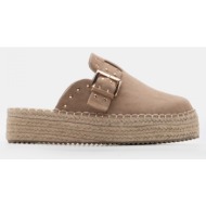  εσπαντρίγιες flatform με διακοσμητικό λουράκι - μπεζ-σκούρο