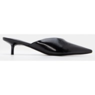  mules μυτερά μονόχρωμα - μαύρο