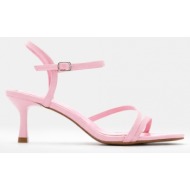  πέδιλα με μπαρέτα & λουράκια - ροζ
