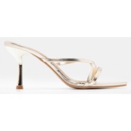  luigi design - mules μυτερά με χιαστί λουράκια - χρυσό