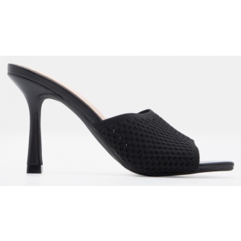 mules με φαρδιά φάσα - μαύρο σε προσφορά