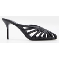  mules με ανοίγματα στο πλάι - μαύρο