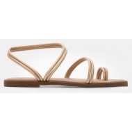  luigi design - flat σανδάλια με πολλαπλά λουράκια - χρυσό
