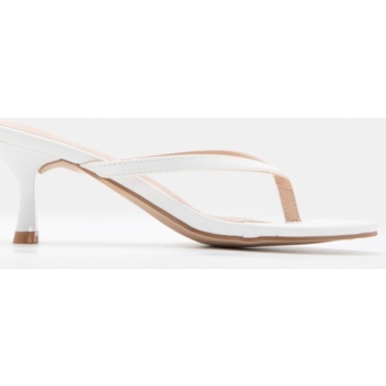 mules thong με kitten heel - λευκό σε προσφορά