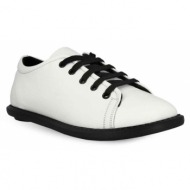  γυναικεία δερμάτινα sneaker parex 10725309 - λευκό