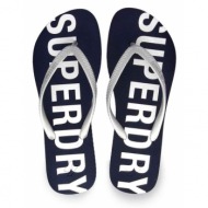  γυναικείες σαγιονάρες θαλάσσης superdry wf310155a 6yx - μπλε