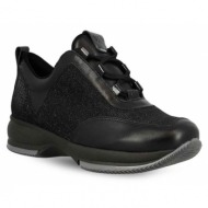  γυναικεία δερμάτινα sneaker parex 10726021 - μαύρο