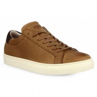  ανδρικά δερμάτινα sneaker jack&jones 12202714 - κονιάκ