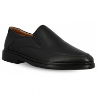  ανδρικά δερμάτινα slip on παπούτσια parex 12927009 5207235868541 μαυρο