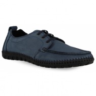  ανδρικά δερμάτινα casual παπούτσια parex 13127014 5207235913524 μπλε