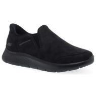  ανδρικά δερμάτινα slip on παπούτσια skechers 216334_bbk