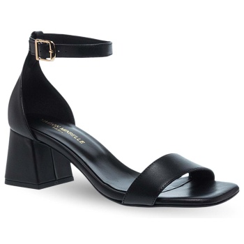 γυναικεία δερμάτινα πέδιλα με τακούνι