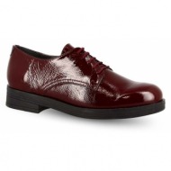  γυναικεία δερματινα oxfords parex 11120001 - μπορντώ