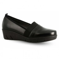  γυναικεία δερμάτινα slip on parex 11720001 - μαύρο