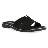  γυναικεία δερμάτινα σανδάλια parex 11523043 - μαύρο