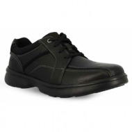  ανδρικά δερμάτινα sneaker clarks 26153332 bradley walk - μαύρο