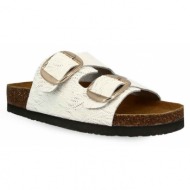  γυναικεία δερμάτινα σανδάλια parex 11525038 - λευκό