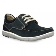 ανδρικά δερμάτινα casual παπούτσια parex 13125014 - μπλε