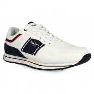  ανδρικά sneaker pepe jeans pms30799 800 white - λευκό