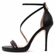 πέδιλα leather high heels sandals women mourtzi