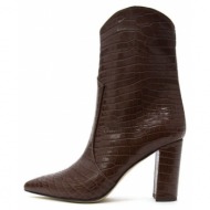 μποτάκια croco leather ankle boots μποτακια γυναικεια martina t