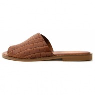 παντόφλες leather croco sandals women kotris