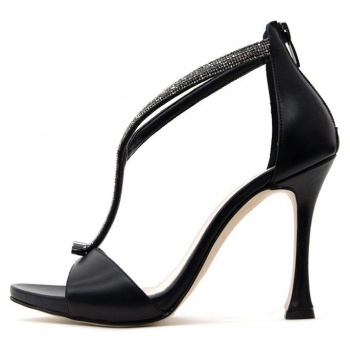 leather high heel sandals women