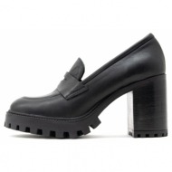  leather high heel loafers women velaide