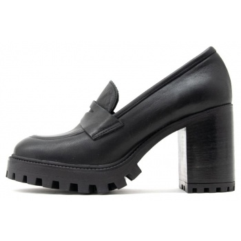 leather high heel loafers women velaide σε προσφορά
