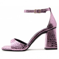  croco leather high heel sandals women bacali collection