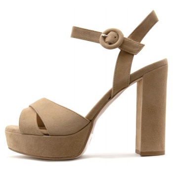 suede leather high heel sandals women σε προσφορά