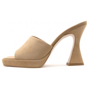 suede leather high heel mules women σε προσφορά