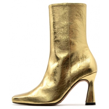 metallic leather high heel ankle boots σε προσφορά