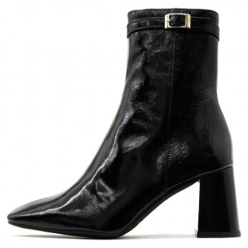 patent leather mid heel ankle boots σε προσφορά